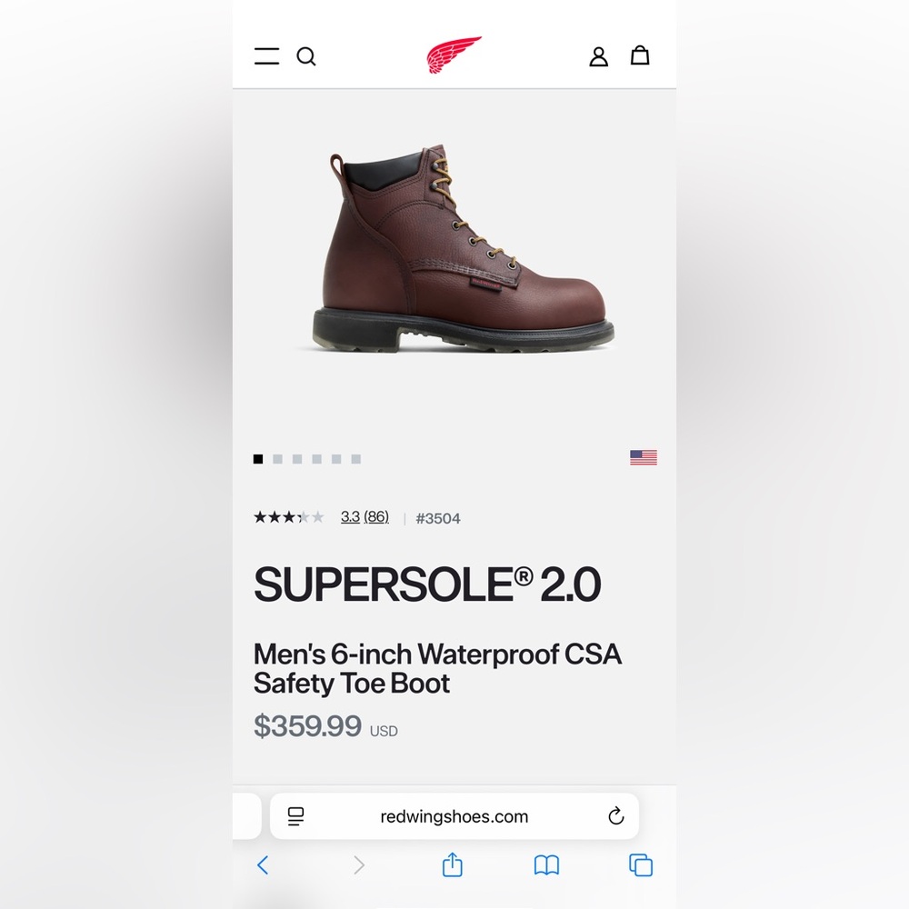 Red Wing Shoes Supersole 2.0 Men's Burgundy Boots